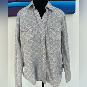 PANHANDLE SLIM Western Style Pearl Snap Front Long Sleeve Shirt Rodeo Cowgirl